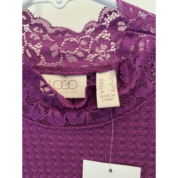 Logo By Lori Goldstein Women's Size XS Long Sleeve Waffle Sweater Pockets NWT - Picture 6 of 6